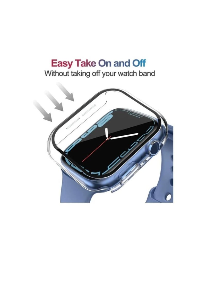 Watch Series 10 46mm Case with Tempered Film Screen Protector – Full Protective Hard PC Bumper with Touch-Sensitive HD Cover (Clear)  - Image 3