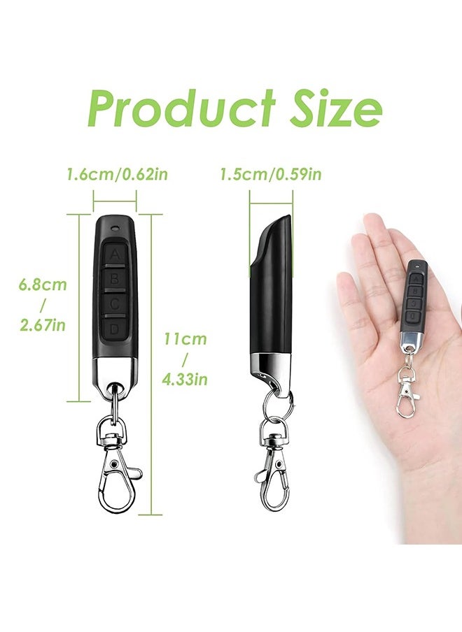 Generic - 433 Copy Remote Controller Universal Garage Door Wireless Cloning Key Fob Duplicator Electric Opener Durable Electric Opener Remote Universal Remote Control Wireless Key Fob Electric Gate Black/Silver - Image 1