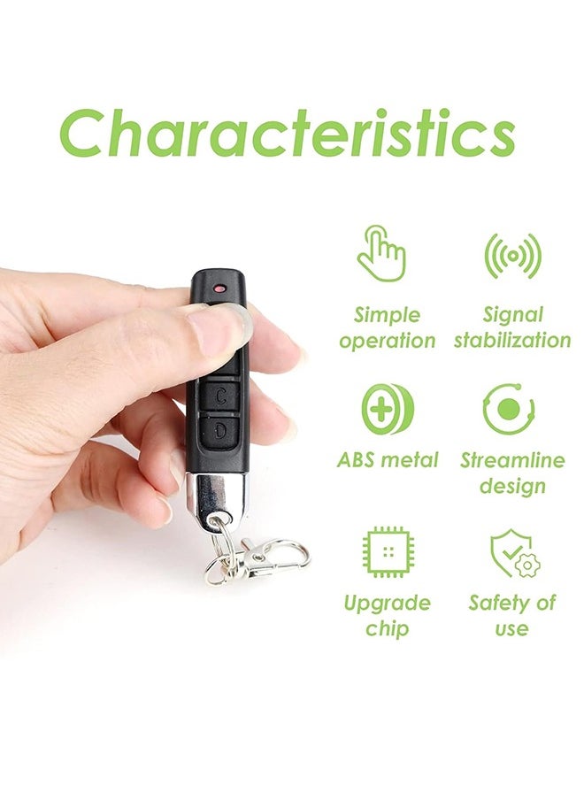 Generic - 433 Copy Remote Controller Universal Garage Door Wireless Cloning Key Fob Duplicator Electric Opener Durable Electric Opener Remote Universal Remote Control Wireless Key Fob Electric Gate Black/Silver - Image 1