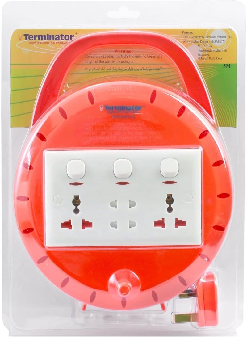 Terminator Terminator 4 way 5 meter power socket extension Model: TER 3205TUS-5M - Image 1