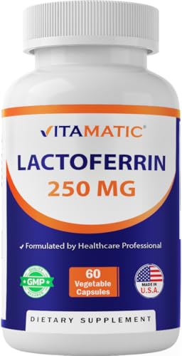 Vitamatic Lactoferrin 250mg – 60 Vegetable Capsules Promotes Healthy Immune Function* - Image 1