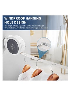 Excefore Retractable Clothesline Adjustable Wall Mounted Clothing Line hanging hole design anti-slip Indoor Home Dormitories Laundry Hotels Travel Outdoor  - Image 4