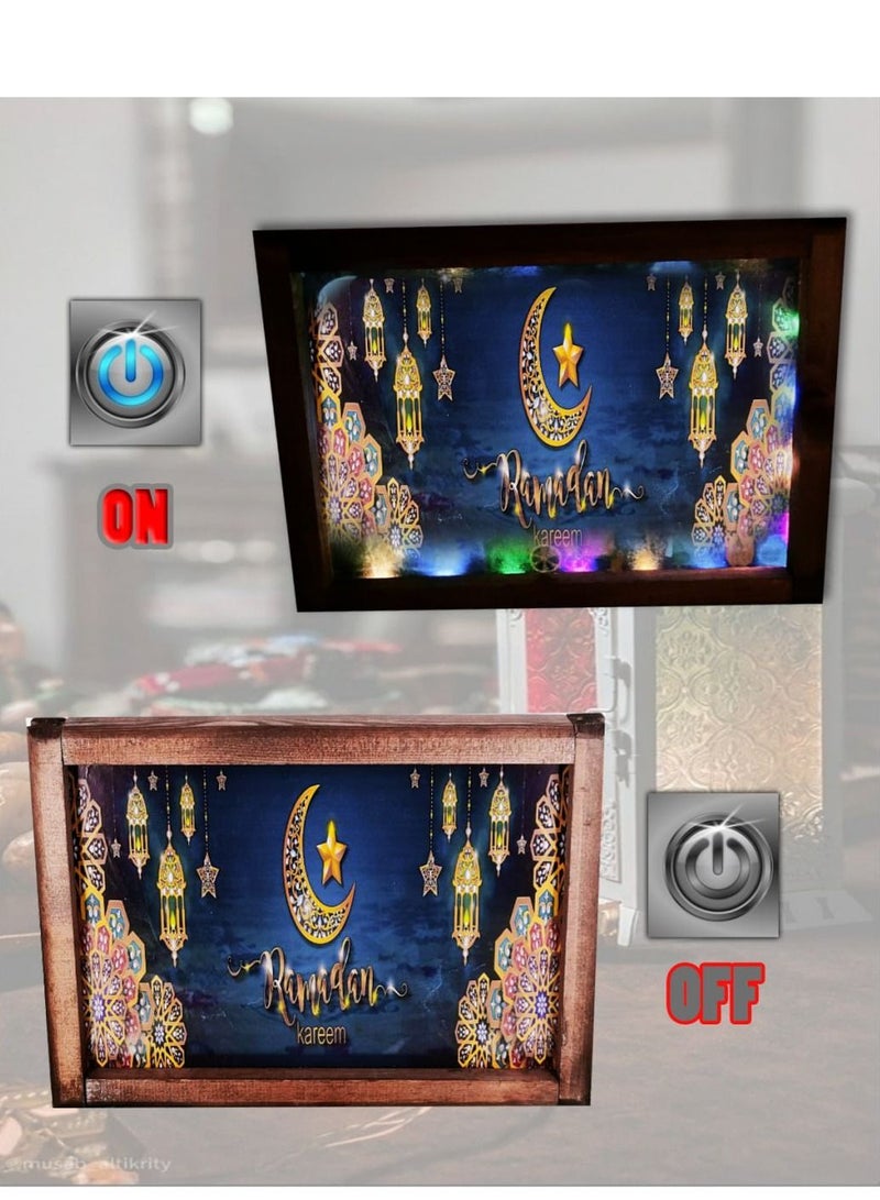 Luminous wooden tray, Ramadan shapes (Fig. 2) - Image 4