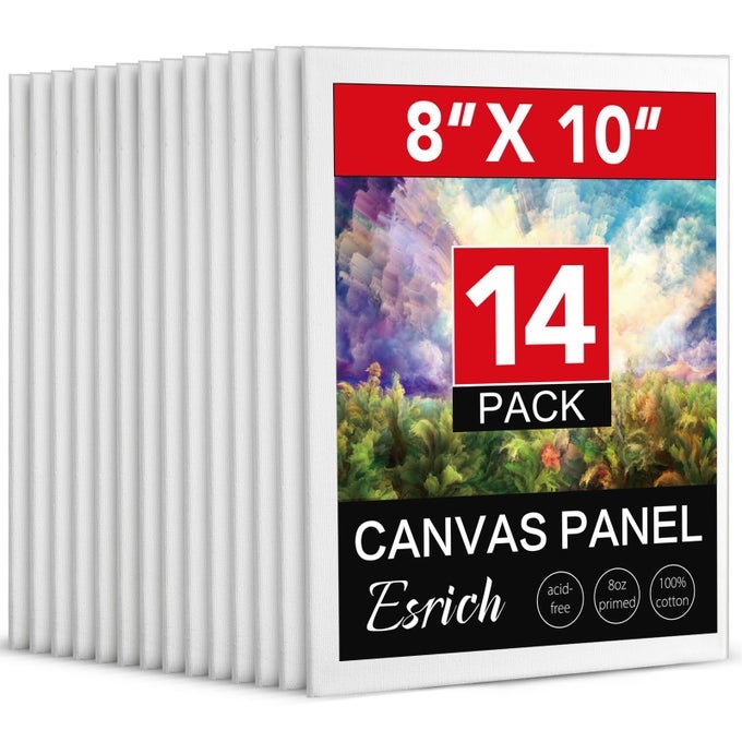 CANVASES FOR PAINTING 8X10IN14 PACK BLANK CANVAS BOARDS BULK COTTON ART CANVAS FOR OIL ACRYLIC WATERCOLOR PAINTING