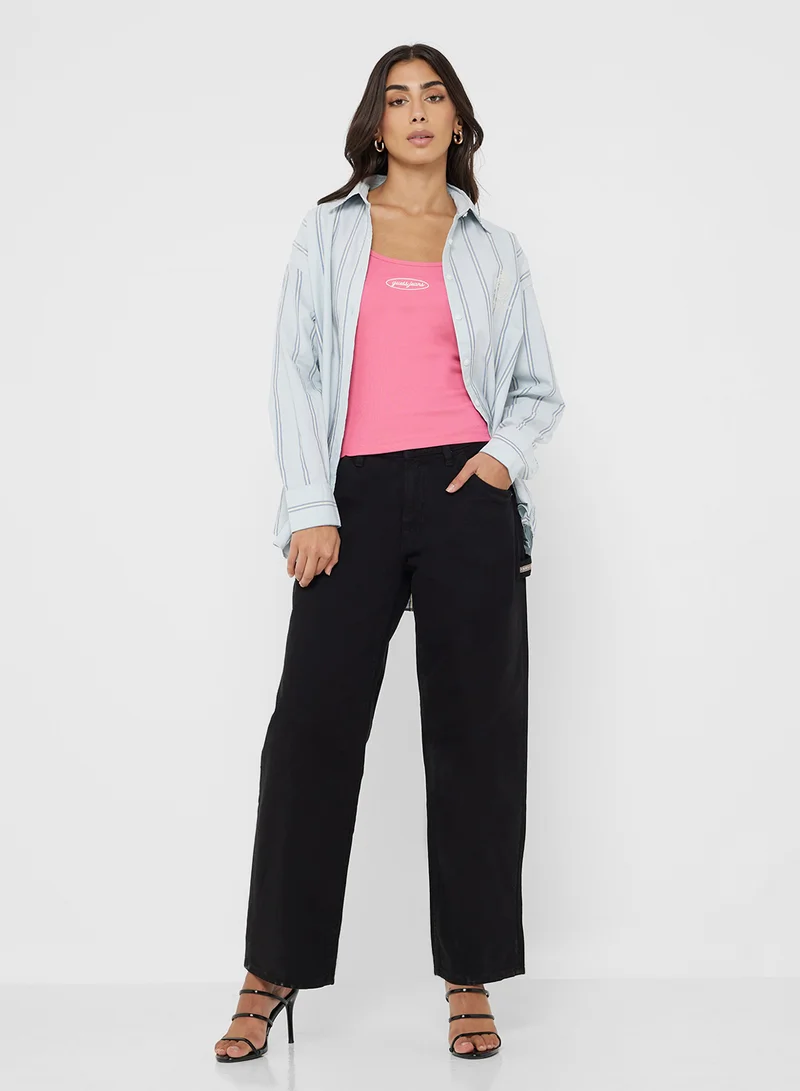 Guess Jeans Logo Strap Detail Carpenter Pants