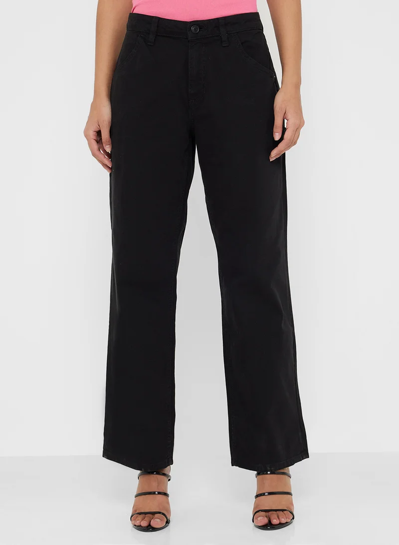 Guess Jeans Logo Strap Detail Carpenter Pants