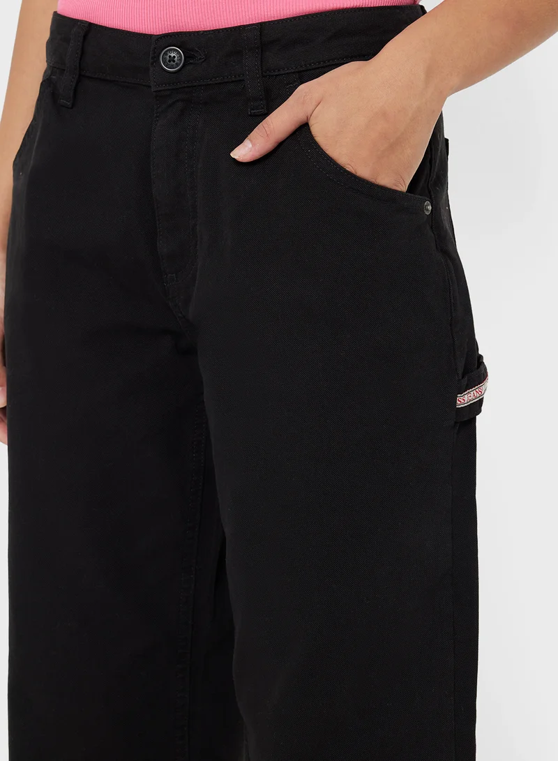 جيس جينز Logo Strap Detail Carpenter Pants