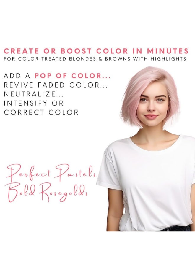 Watercolors INTENSE METALLIC Semi Permanet Color Depositing ShampooSulfate Paraben Free to Maintain Enhance Hair Color 8 fl oz ROSE GOLD 2 Count - Image 3