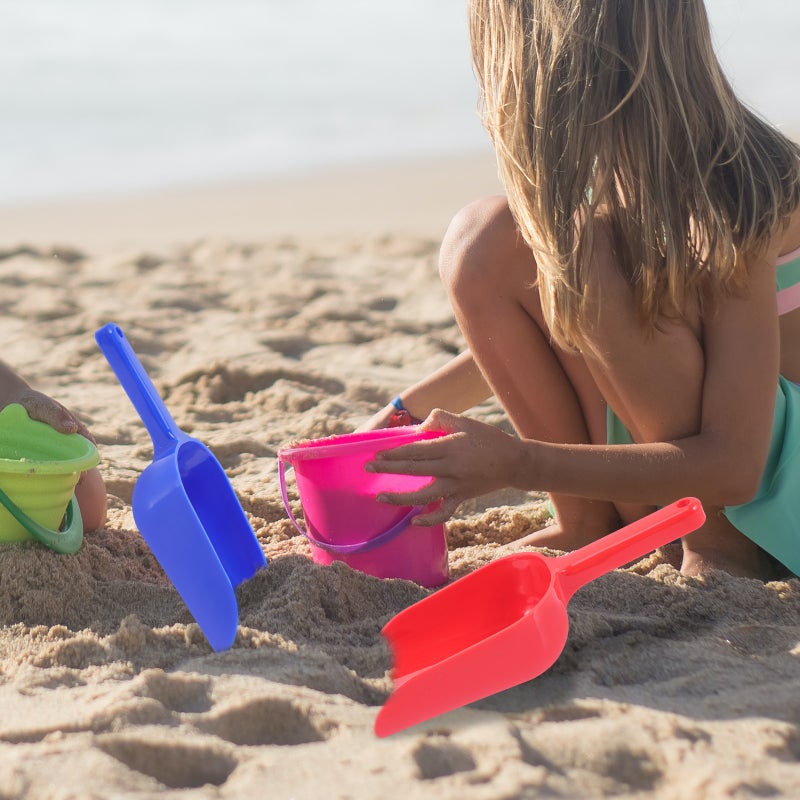 4Pcs Children Sand Digging Shovels Colored Beach Shovels Pet Food Scoop Sand Shovels - Image 5