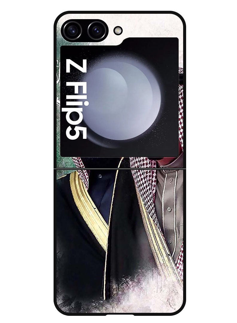 Theodor Protective Case Anti Scratch Shock Proof Bumper Cover For Samsung Galaxy Z Flip 5 Sheikh Salman With Father - Image 1