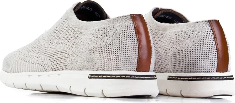 Cabani Knitted Gray Eva Sole Lace-Up Men's Casual Shoes