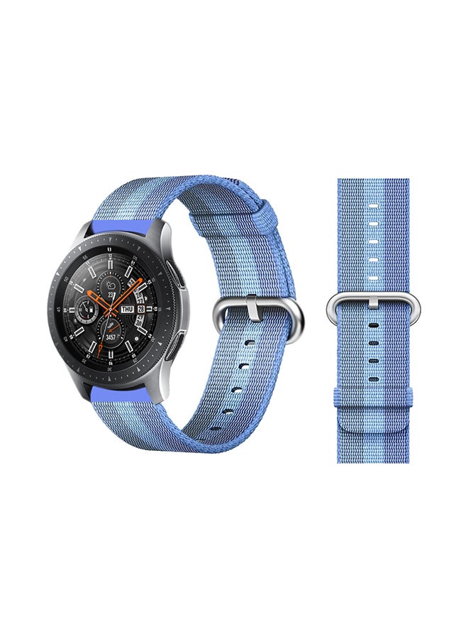 Woven Replacement Band For Samsung Galaxy Watch Blue Stripe