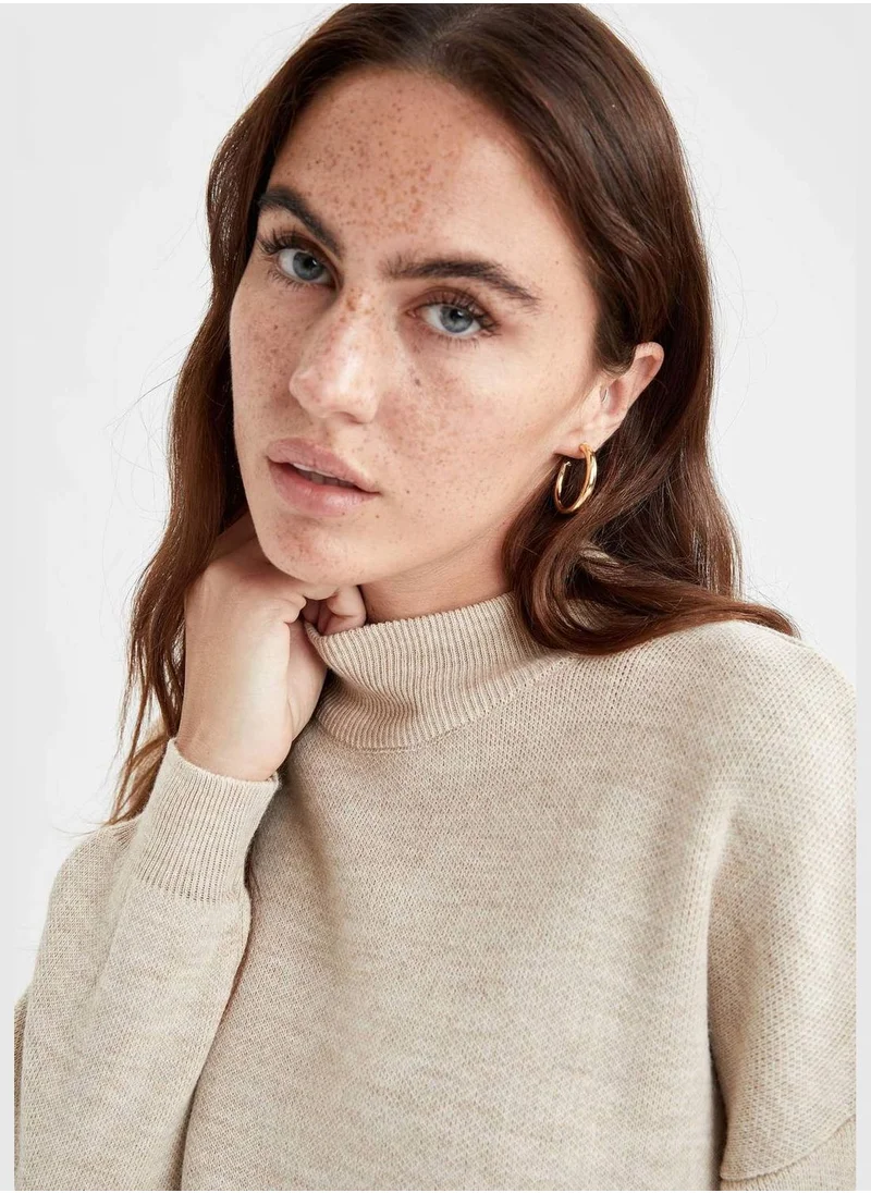 DeFacto Regular Fit Turtleneck Knitted Tunic