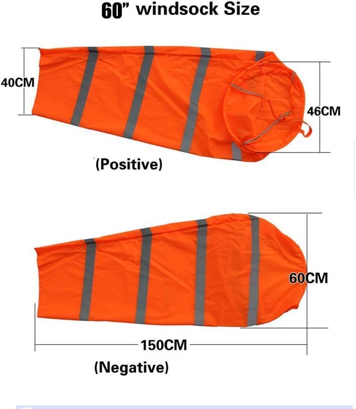 Bettli Bettli Airport Windsock RipStop Outdoor Rainbow Wind Measurement Sock Bag with Reflective Belt 60 - Image 4