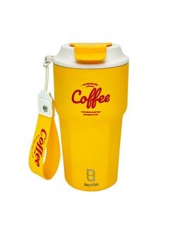 HOUSE OF QUIRK House of Quirk 420ML Stainless Steel Coffeemate Insulated Tumbler, Double Vacuum Insulated Travel Coffee Mug 100% Leak Proof with Lid Hot and Cold (Mango)  - Image 1