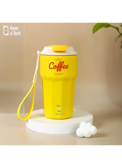 HOUSE OF QUIRK House of Quirk 420ML Stainless Steel Coffeemate Insulated Tumbler, Double Vacuum Insulated Travel Coffee Mug 100% Leak Proof with Lid Hot and Cold (Mango)  - Image 2