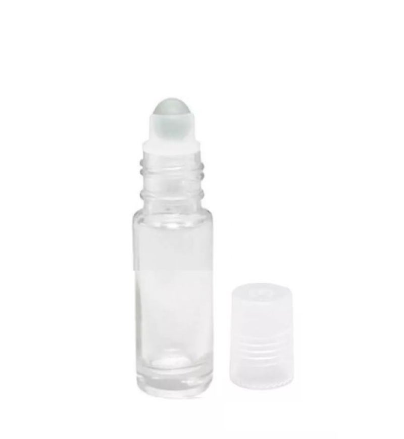 M.C. PIPWALA MC PIPWALA 5 ml Empty ClearTransparent Plastic Refillable and Leakproof Roll On Bottles With Clear Cap For Essential Oils perfumes lip balms 24 PCS  - Image 1