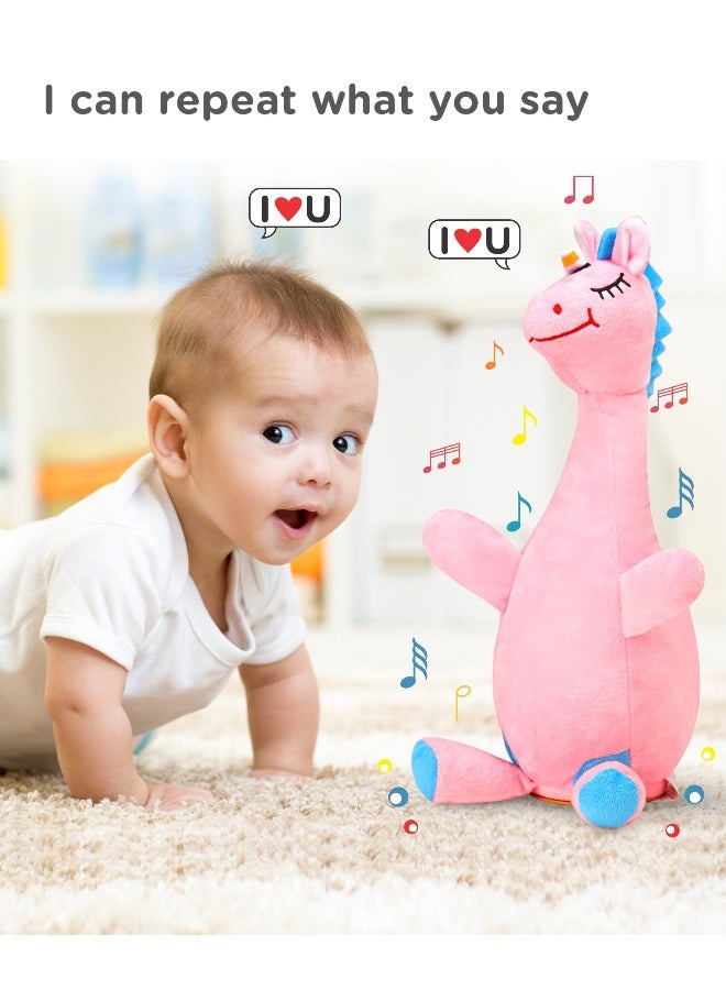 PlayNation Play Nation Dancing Talking Unicorn Soft Toy, USB Rechargeable, Musical Voice Recording, Soft Plush, 3â€¯Years+, Pink - 38â€¯cm - Image 2