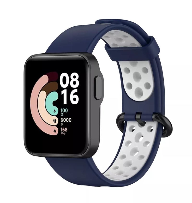 Dado Double Color Silicone Strap Compatible with Mi Smart Watch Lite – Quick Release Replacement Band - Image 1
