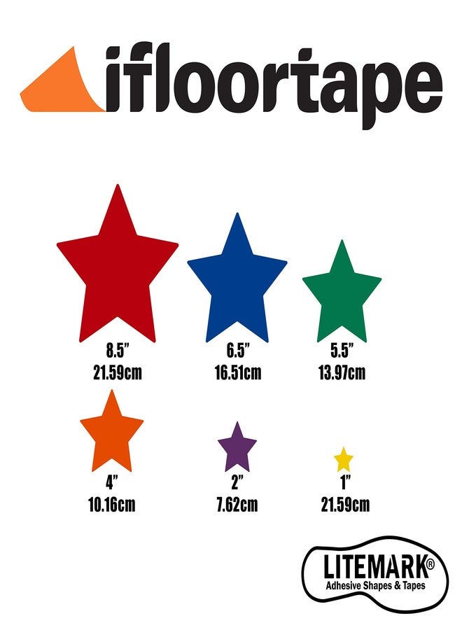 LiteMark Removable Matte Finish White 2 Inch Star Decal Stickers, for Floors, Walls, Laptops, and Smooth Surfaces, (Pack of 90 Stars) - Image 4