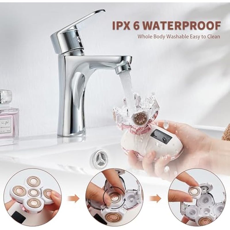 Women's Electric Shaver Replacement Heads，Shaver Head Replacment Women, Shaver Blades Replacement Women,Razors for Women Replacement Heads Body, Face Shaver Replacement heads(White) - Image 4