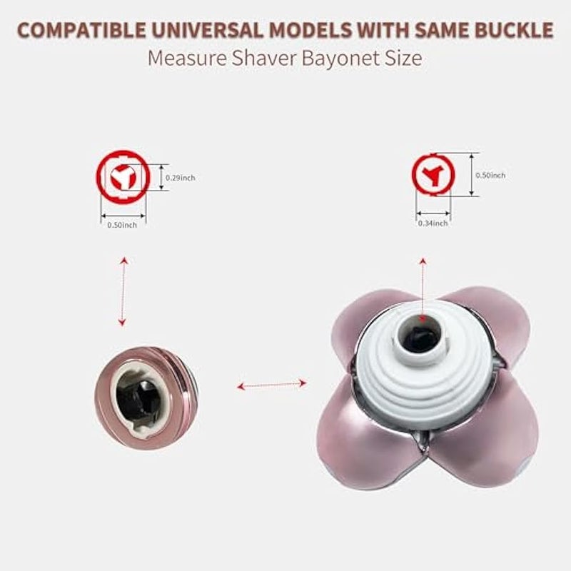 Women's Electric Shaver Replacement Heads，Shaver Head Replacment Women, Shaver Blades Replacement Women,Razors for Women Replacement Heads Body, Face Shaver Replacement heads(White) - Image 2