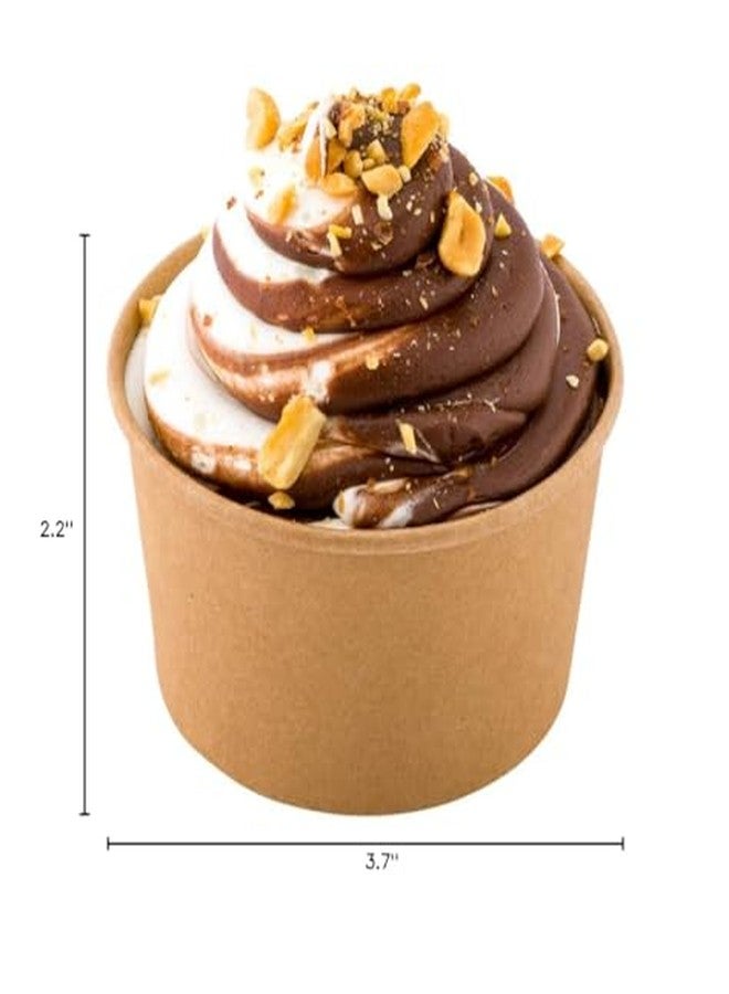 Restaurantware Coppetta 8-Ounce Dessert Cups, 200 Disposable Ice Cream Cups - Lids Sold Separately, Sturdy, Kraft Paper Frozen Yogurt Bowls, For Hot And Cold Foods, Perfect For Gelato Or Mousse - Restaurantware - Image 5