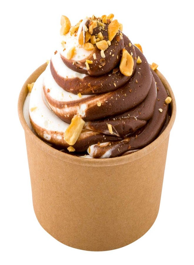 Restaurantware Coppetta 8-Ounce Dessert Cups, 200 Disposable Ice Cream Cups - Lids Sold Separately, Sturdy, Kraft Paper Frozen Yogurt Bowls, For Hot And Cold Foods, Perfect For Gelato Or Mousse - Restaurantware - Image 1