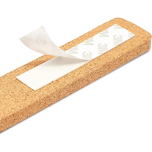 Infinite Curiosity Cork Board Strips for Walls - Easy Install Cork Strips - Borderless Bulletin Board - Photo & Note Display for Office & Classroom Decor - 11.95 x 1.5 in 6 Pack Brown - Image 4