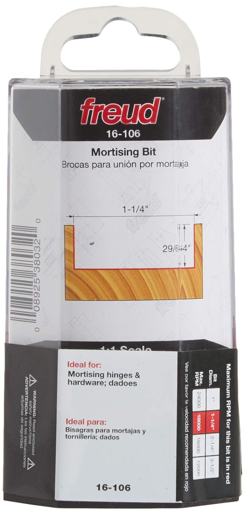 freud Freud 16-106 1-1/4" Diax1/4" Mortising Router Bit  - Image 3