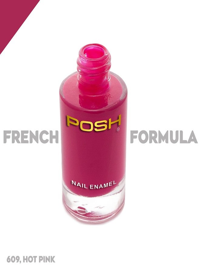 POSH HIGH GLOSS QUICK DRY TOXIN FREE NAILPOLISH COMBO OF 2,HOT PINK, ROSE GOLD,602,609 - Image 2