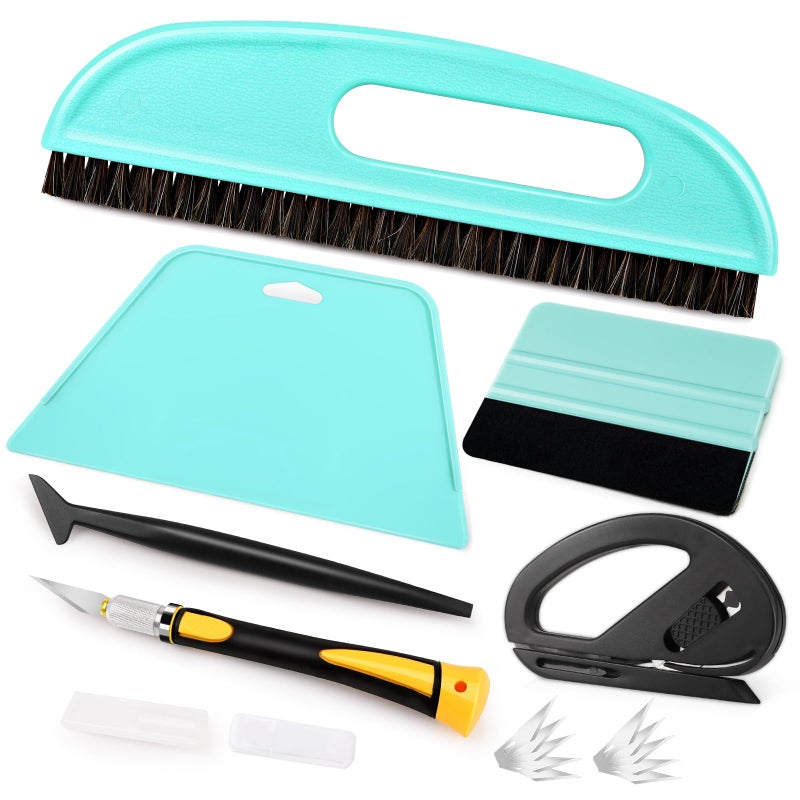 Wrapxpert Wallpaper Tools Kits With Felt Squeegee Wallpaper Smoothing Brush Wallpaper Scraper Tool For Peel And Stick Wallpaper Window Tint Film Wallpaper Adhesive - Image 1