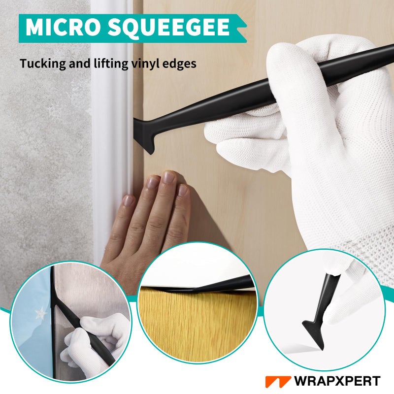 Wrapxpert Wallpaper Tools Kits With Felt Squeegee Wallpaper Smoothing Brush Wallpaper Scraper Tool For Peel And Stick Wallpaper Window Tint Film Wallpaper Adhesive - Image 4
