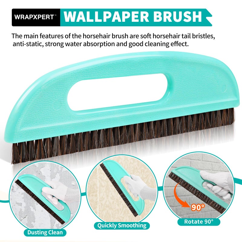 Wrapxpert Wallpaper Tools Kits With Felt Squeegee Wallpaper Smoothing Brush Wallpaper Scraper Tool For Peel And Stick Wallpaper Window Tint Film Wallpaper Adhesive - Image 2