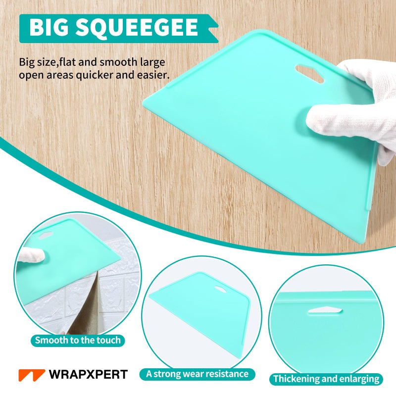 Wrapxpert Wallpaper Tools Kits With Felt Squeegee Wallpaper Smoothing Brush Wallpaper Scraper Tool For Peel And Stick Wallpaper Window Tint Film Wallpaper Adhesive - Image 3