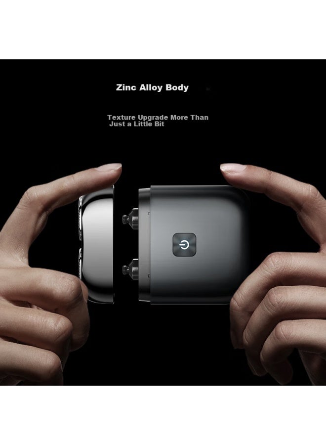 JD.com Jd Jingzao ماكينة حلاقة كهربائية معدنية بالكامل صندوق هدايا P5 Little King Kong شفرة سيراميك مغناطيسية ماكينة حلاقة كهربائية محمولة نوع دوار هدية عيد ميلاد للرجال - Image 2