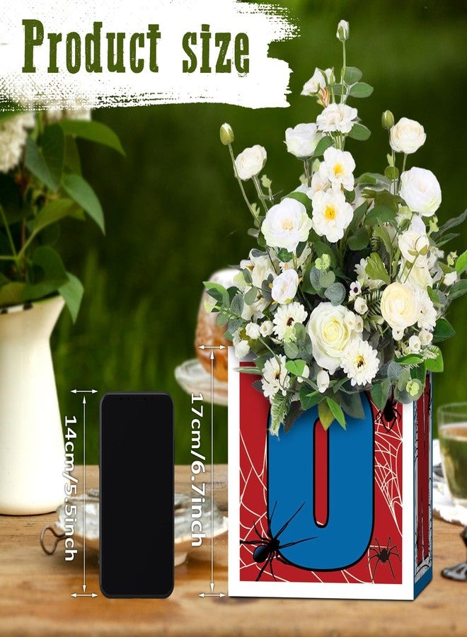 LINGTEER زينة حفلات استقبال المولود الجديد، وحفلات عيد الميلاد الأول، وديكورات حفلات مستوحاة من شخصيات كرتونية خارقة مثل العنكبوت، وزهور الطاولة، ومزهريات الزهور، وقطع مركزية، ومكعبات، وديكورات دعائم تصوير للحفلات، ولافتة. - Image 2