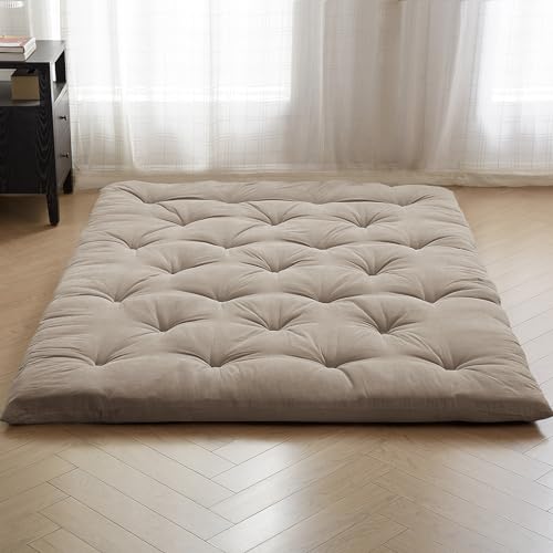 IMSMARTMART Futon Mattress Japanese Floor Mattress Folding Roll Up Bed Topper Mat for Guest,Lounger and Tavel 72X30 Inches Khaki - Image 2