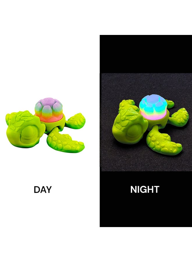 3D Printing Luminous Little Turtle Creative Lotus Ore Turtle Children's Toys Night Luminous Cross-border Amazon Explosions 