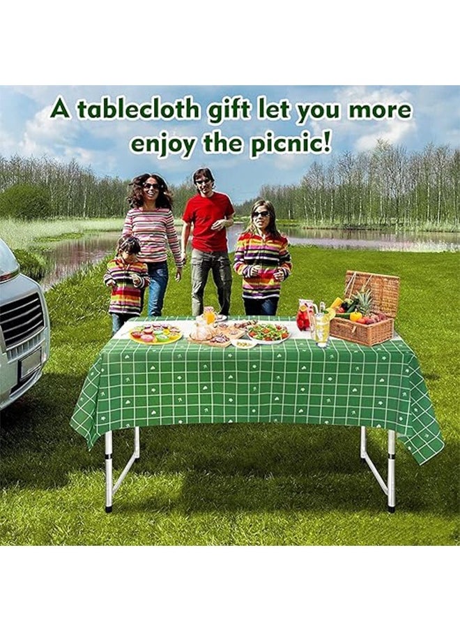 WEMART Folding Table, 1.2M Folding Picnic Table, Aluminum Portable Camping Table with Handle, Adjustable Height Plastic Table for Picnic, Party, BBQ (White)  - Image 4