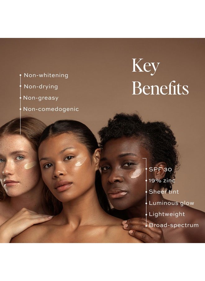 DIME - Beauty Tinted Glow Wonderscreen Spf 30 Mineral Sunscreen For Face With 19% Zinc Oxide Tinted Moisturizer With Spf 50 G (Shade 02) - Image 1