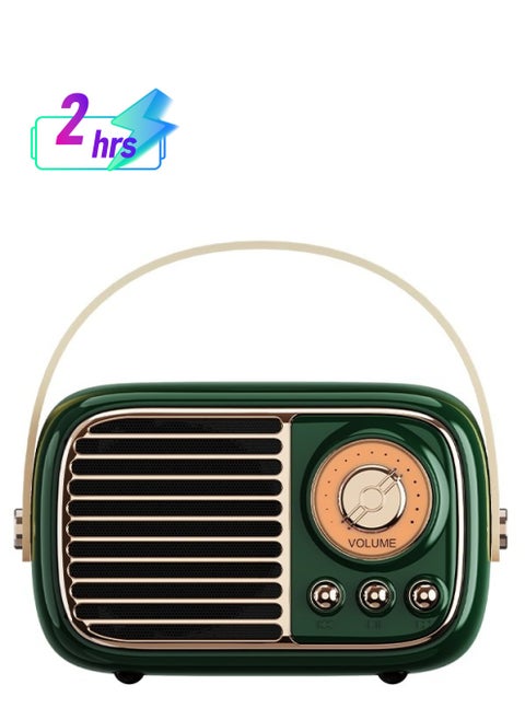 Small Bluetooth Speaker, Portable Wireless Speaker with USB Charger, Retro Style Lightweight for Home Decr, Hotel, Travel,Gift