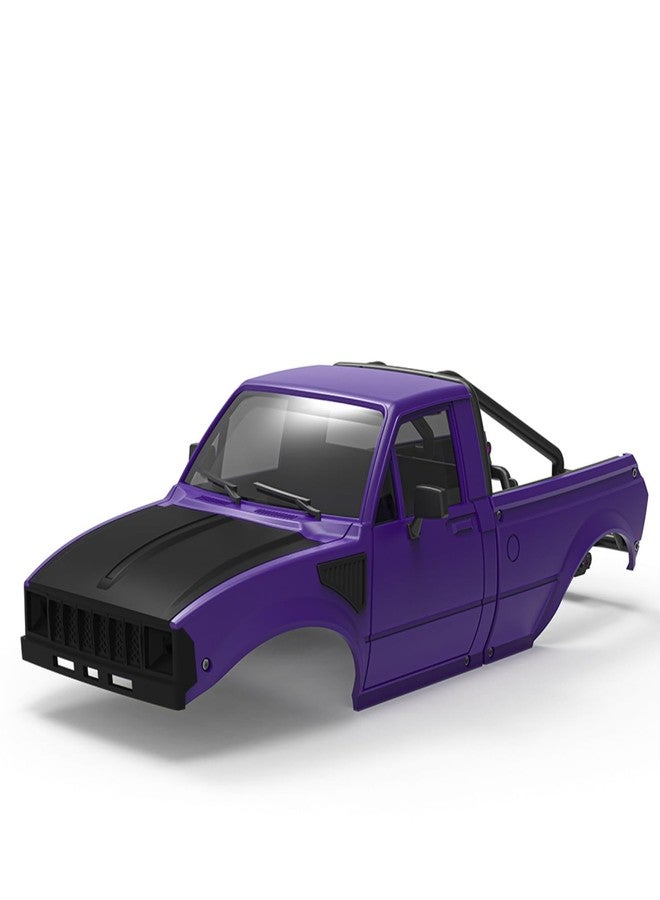 G.T.R RC SCX24 Pickup Hard Body Shell with Bed Rack for 1/24 RC Crawler Axial SCX24 C10 Bronco Wrangler Base Camp 4Runner Upgrade Parts (Purple) - Image 1