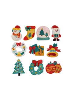 10PCS Christmas Iron on Patches Embroidered Sew Applique Repair Patch Santa Claus Wreath Snowman DIY Crafts for Clothing Sewing T-Shirt Backpacks Hats Jeans Jackets