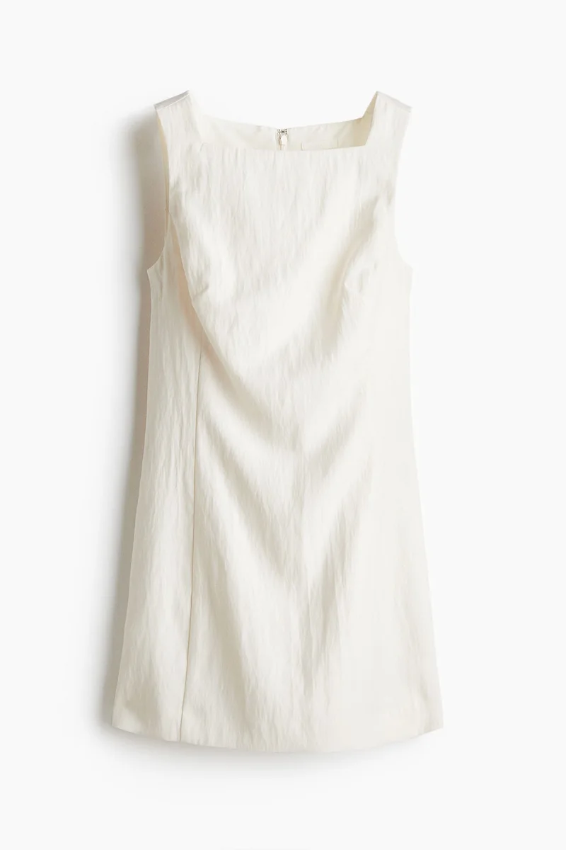 H&M Square-neck twill dress