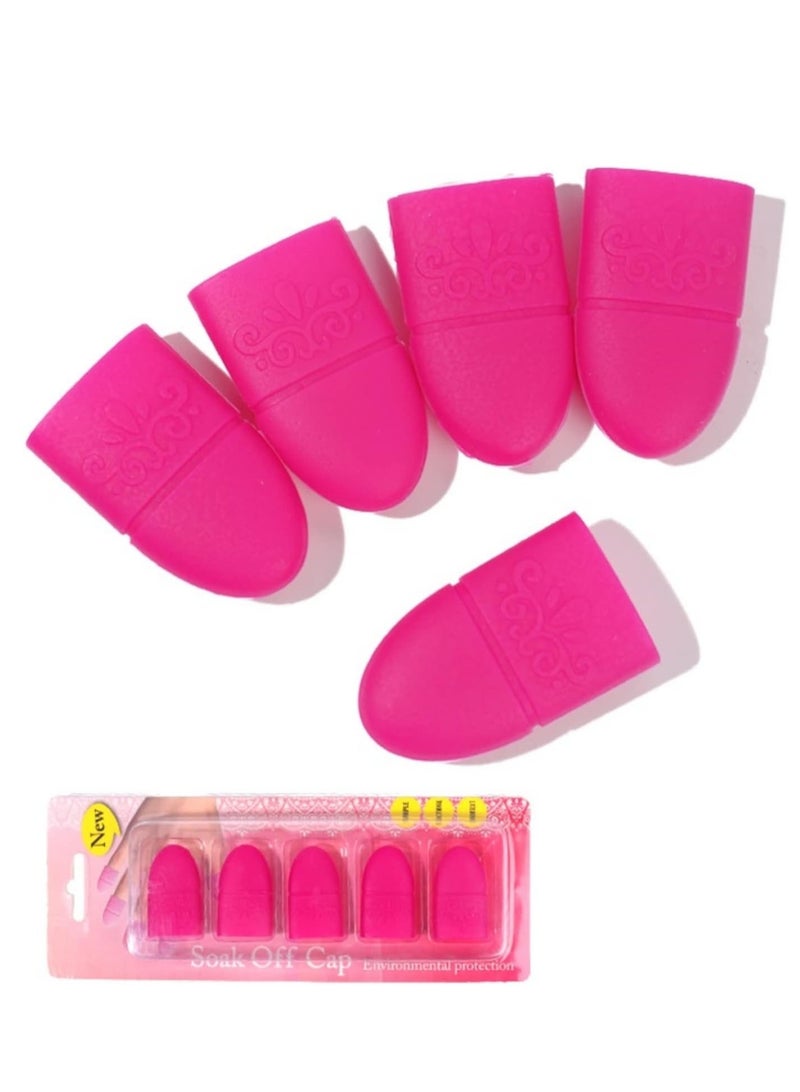 مجموعة أغطية أظافر سيليكون لازالة المناكير، ١٠ قطع - Image 4