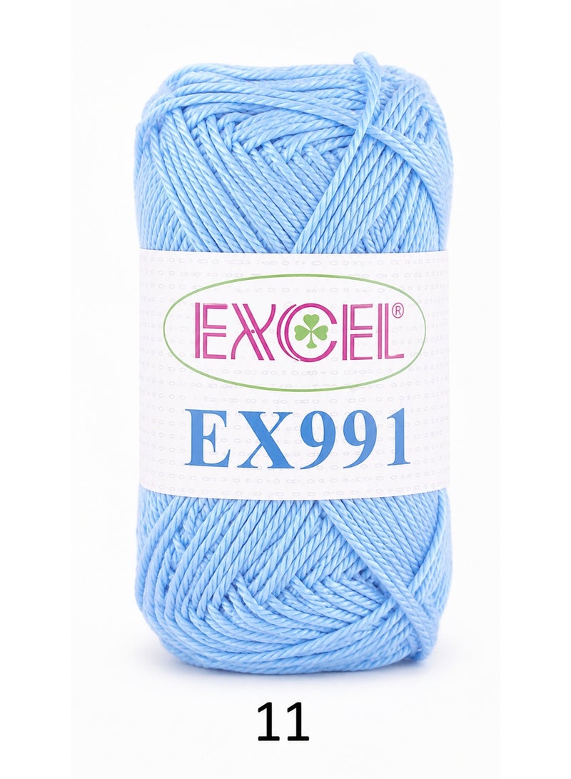 Excel EX991 Crochet Yarn Light Blue 11 - Image 1