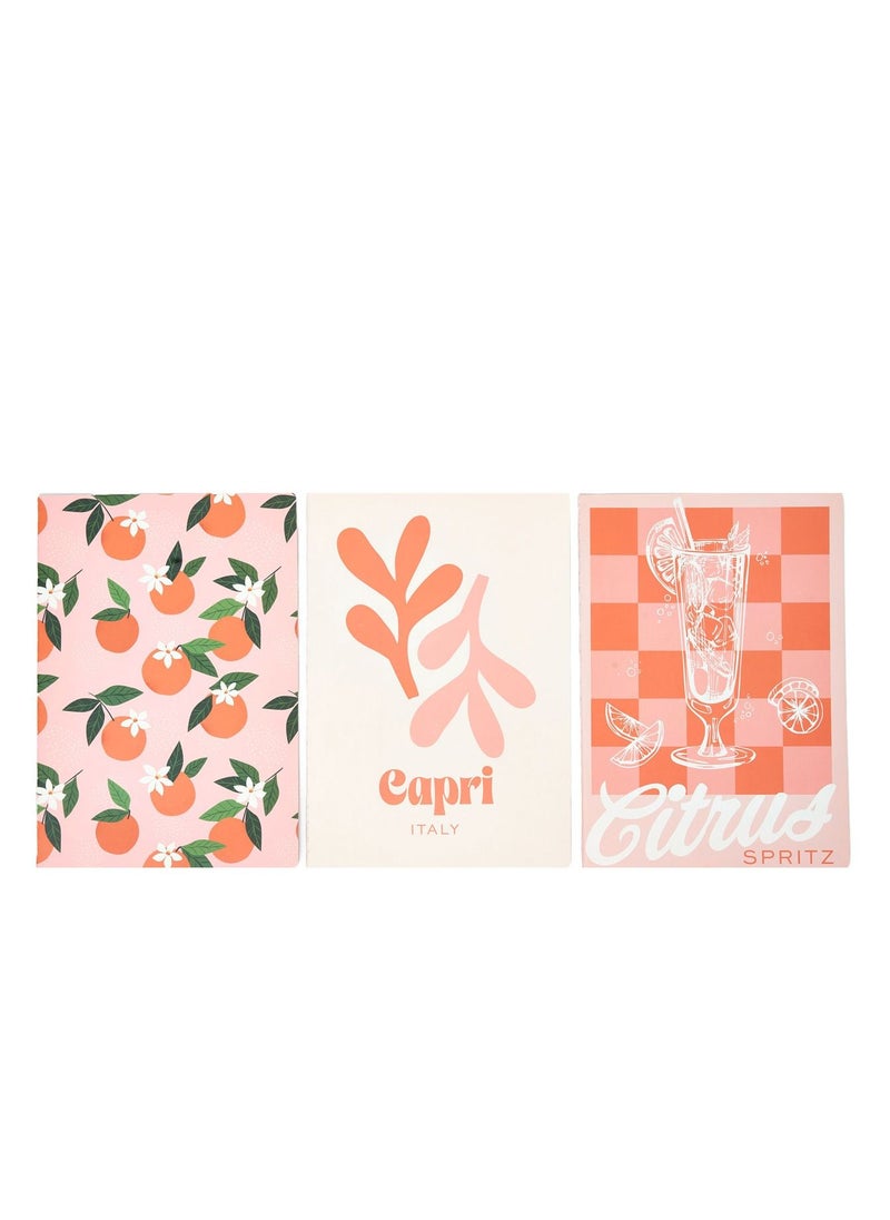 Prickly Pear - Set Of 3 Dolce Vita B5 Size Notebooks - Image 1