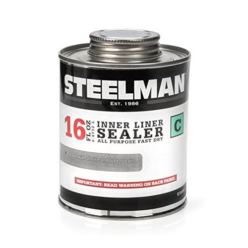 Steelman Inner Liner Sealer, Seals Repairs, Fast-Drying, for Tubes and Tires, Applicator Included, 16 Oz. - Image 1