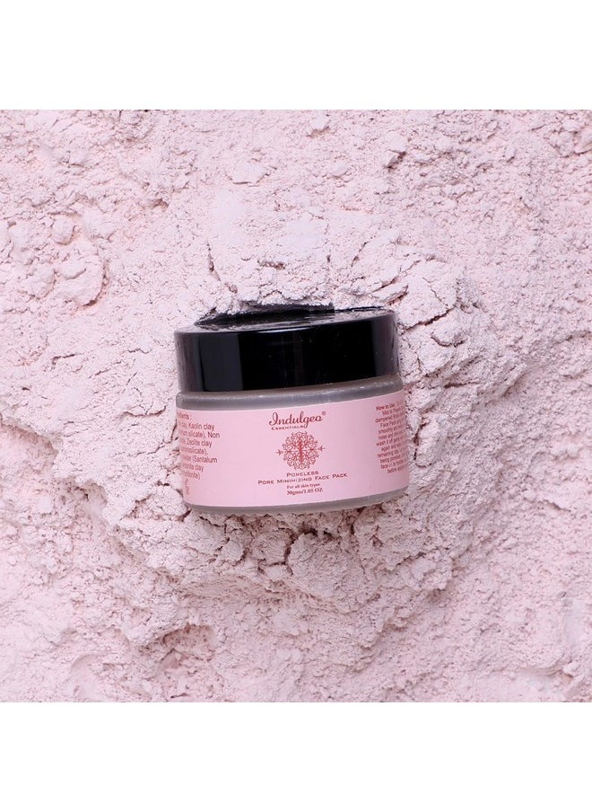 Indulgeo ESSENTIALS Pore Minimizing Detan Face Pack | Pore Tightening Deep Cleansing Healing Clay Mask |For Smooth And Radiant Skin | It Helps To Reduce Acne & Blackheads - 30Gm  - Image 3